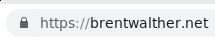 Accessing brentwalther.net over HTTPS shows the padlock icon.